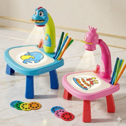 LED Projector Art Painting Table for Kids - VelzaroaeVelzaroae